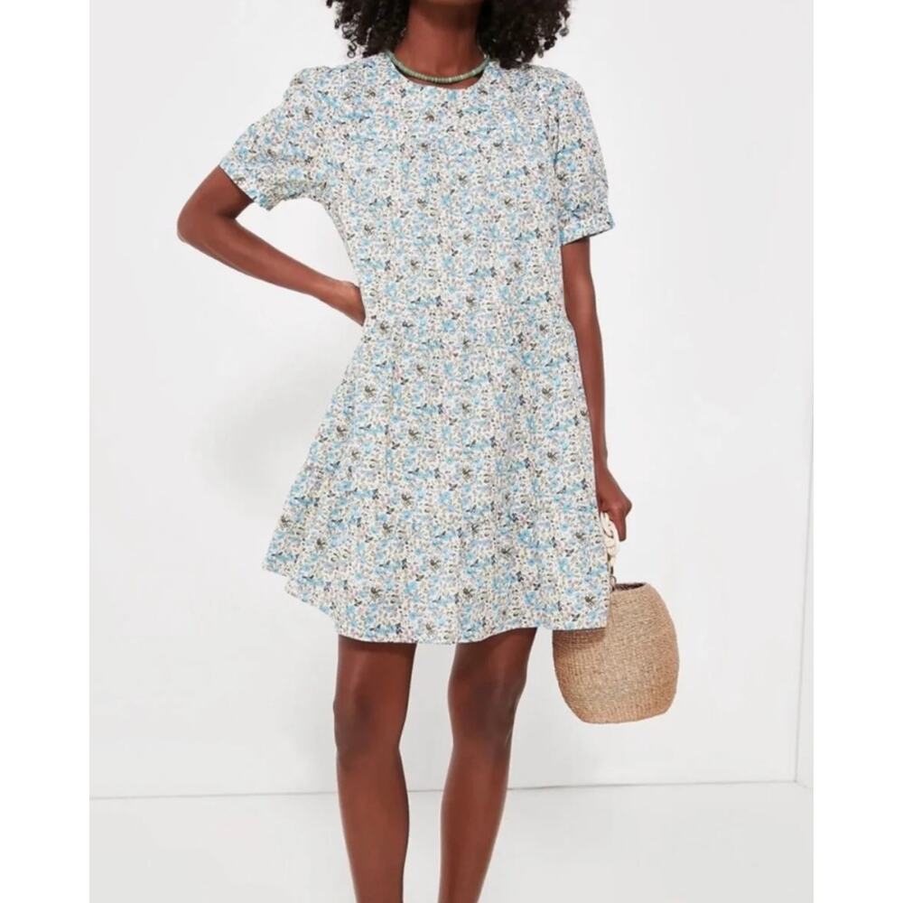 Tuckernuck Hyacinth House Quinn Babydoll Blue Mini Dress